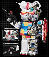 Pre-Order WANGAO 188002 32CM Cartoon Action Figure Gundam Mechanical Bear Building Blocks