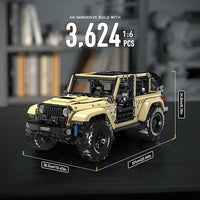 Mould King 13184 Remote Controlled Off-Road Wrangler Building Set | 3,621 PCS Scale 1:6