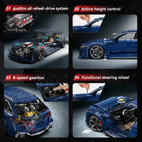 Pre-order Cada C61515W 1:8 Audi RS6 Super Sport Car 4663pcs Building Blocks Sets