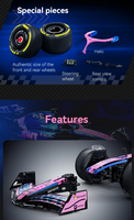 CADA 64012WBWT Alpine Formula One Team A525, 1:8 Formula 1  Model in Blue/Pink with Authentic Details