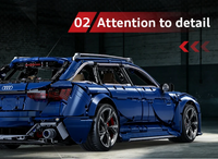 Pre-order Cada C61515W 1:8 Audi RS6 Super Sport Car 4663pcs Building Blocks Sets