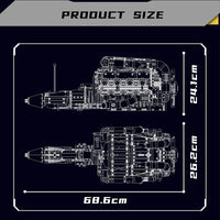 Mould King 10168 Motorised Hypercar W16 Engine & Gearbox Building Set | 2,899 Pcs