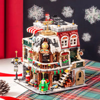 LOZ 1054 Christmas Coffe Shop 2506PCS Modular House Model Building Set