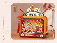 LOZ-1966 Panda shadow play TV Spring Festival building blocks