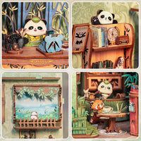 CUTEBEE DIY Book Nook Kit (Panda Bookshop)