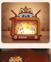 LOZ-1966 Panda shadow play TV Spring Festival building blocks