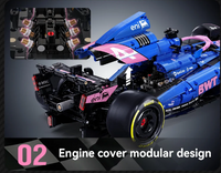 CADA 64012WBWT Alpine Formula One Team A525, 1:8 Formula 1  Model in Blue/Pink with Authentic Details