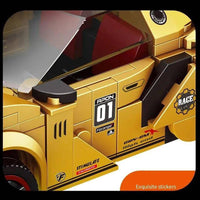 Forange FC1614 Racing Club Golden Car with Piull Back function with 2 Figurines