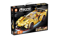 Forange FC1614 Racing Club Golden Car with Piull Back function with 2 Figurines