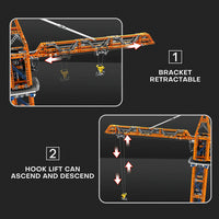 Reobrix Technic 22013 Tower Crane Building Blocks Set with Remote Control