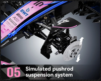 CADA 64012WBWT Alpine Formula One Team A525, 1:8 Formula 1  Model in Blue/Pink with Authentic Details