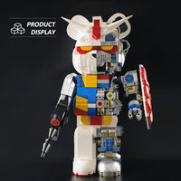 Pre-Order WANGAO 188002 32CM Cartoon Action Figure Gundam Mechanical Bear Building Blocks