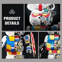 Pre-Order WANGAO 188002 32CM Cartoon Action Figure Gundam Mechanical Bear Building Blocks