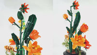 MJI 13112 Morandi Building Block Flower 963PCS Plastic Assembly Block Toy Sets